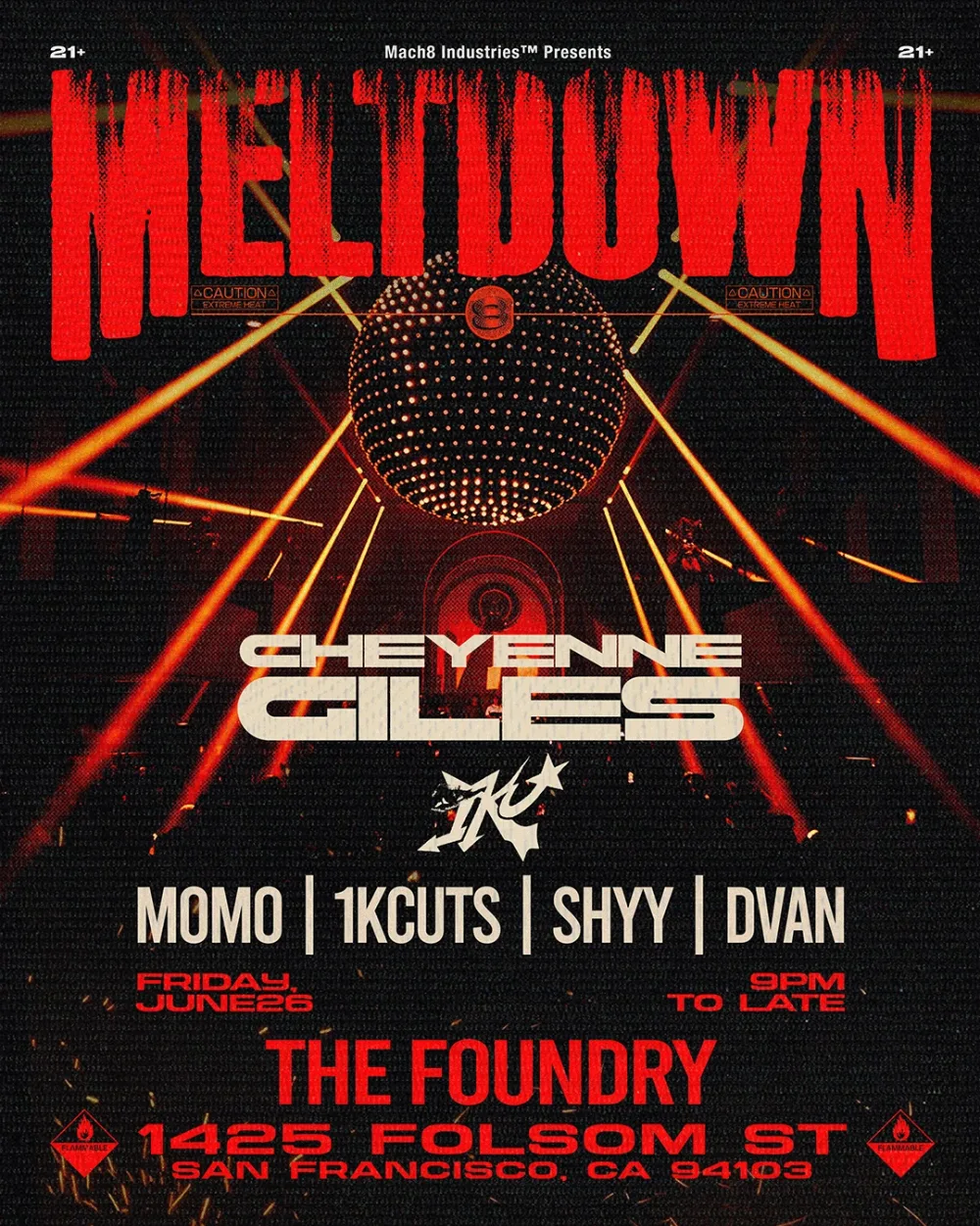 M8 Presents - Meltdown with Cheyenne Giles, Cheyenne Giles – San