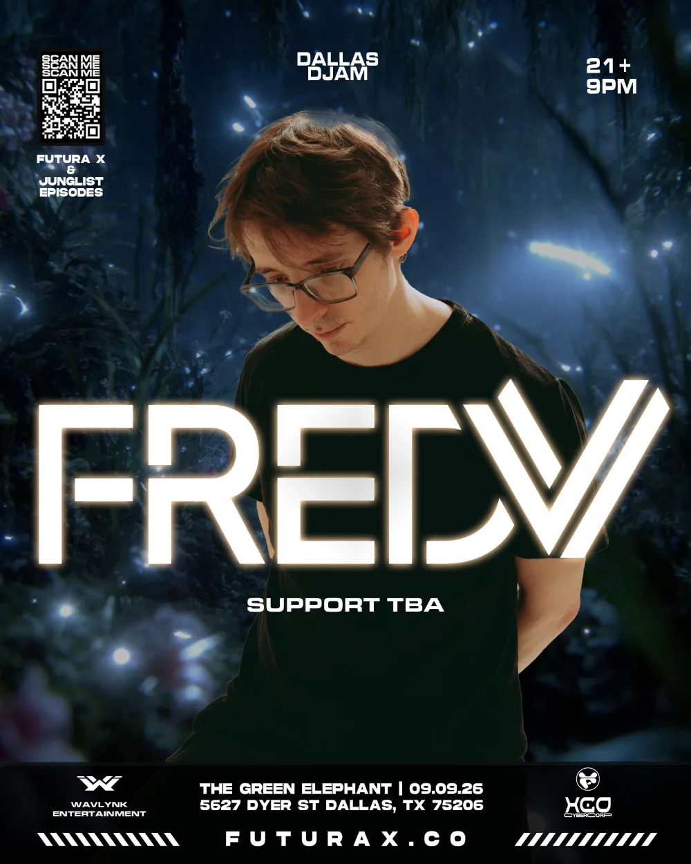 Fred V — event flyer
