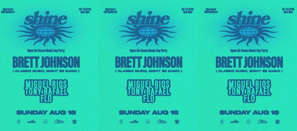 Brett Johnson, Miguel Rios, Tony Rafael — event flyer