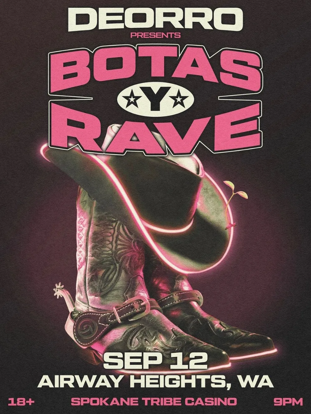 Botas y Rave — event flyer