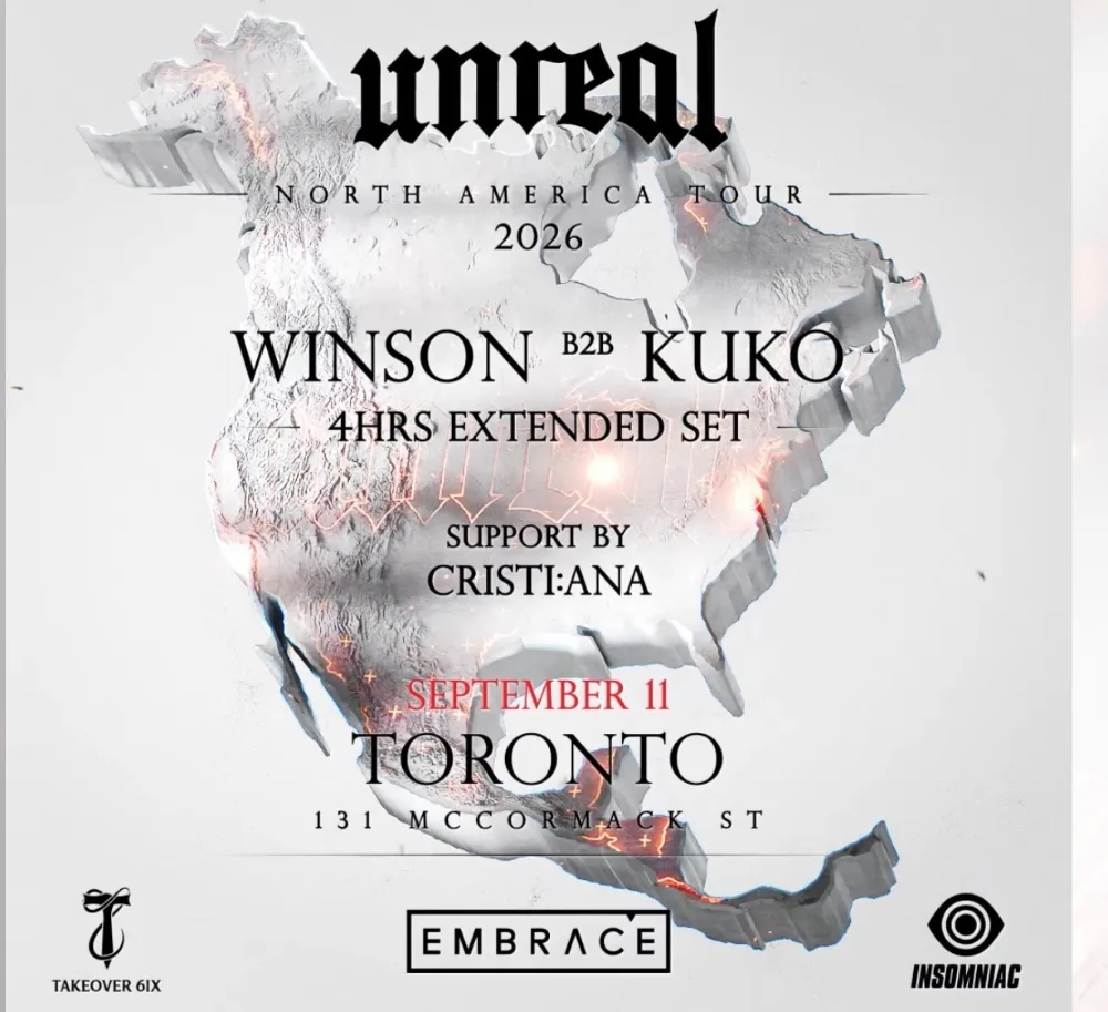 UNREAL GERMANY X TAKEOVER X EMBRACE PRESENT — event flyer