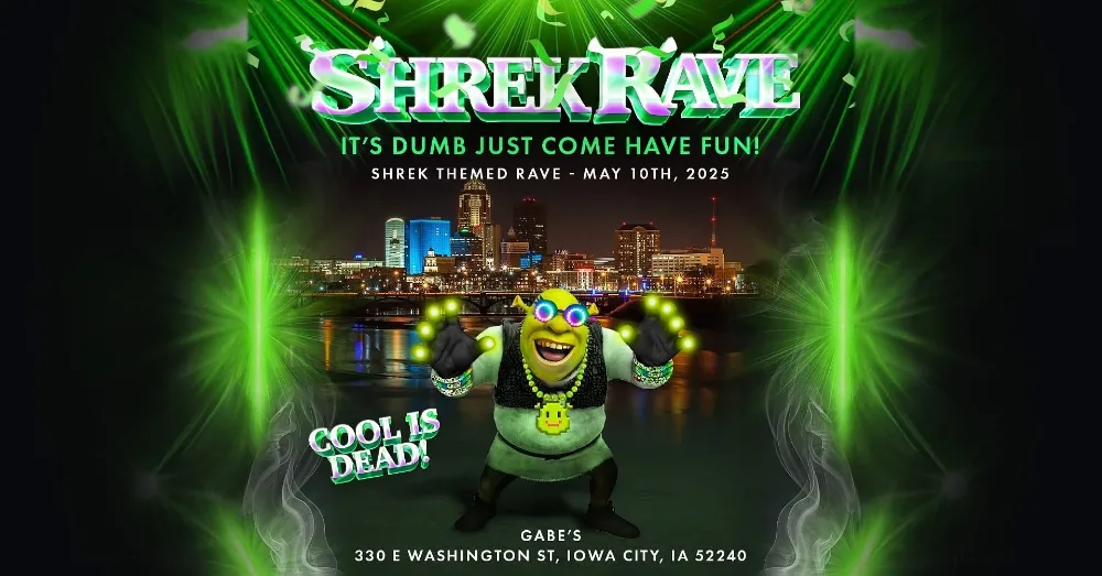 Shrek Rave — event flyer