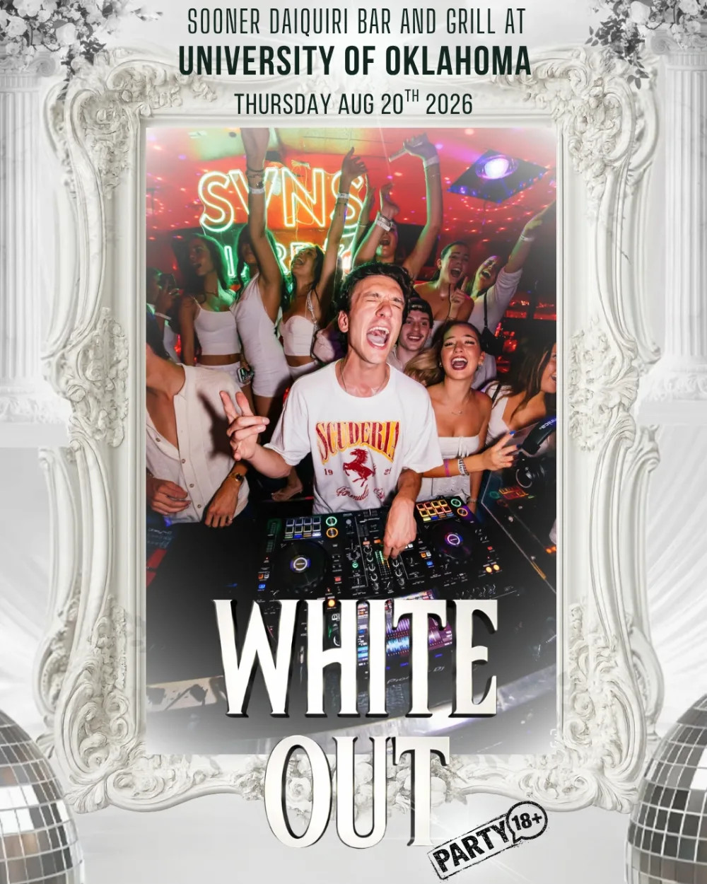 White Out Party — event flyer