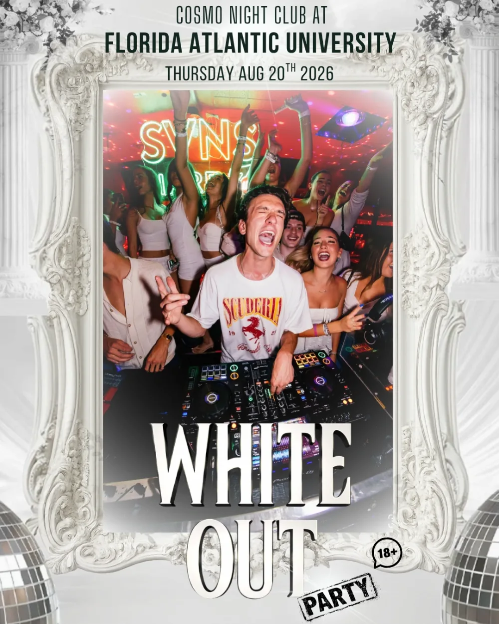White Out Party — event flyer