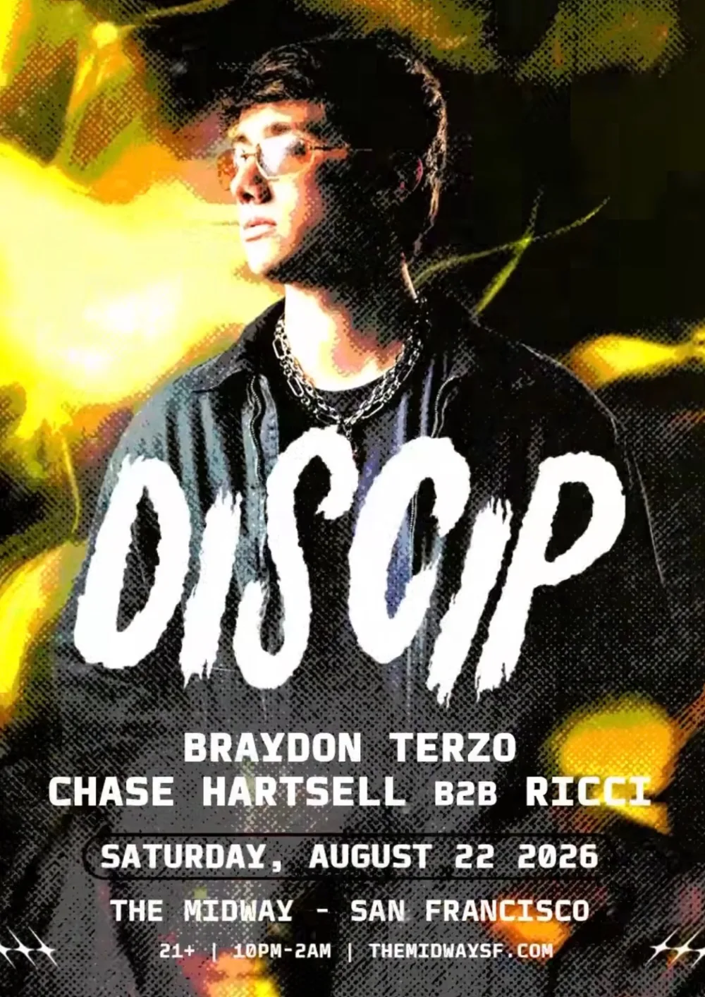 Discip, Braydon Terzo, Chase Hartsell, RICCI — event flyer