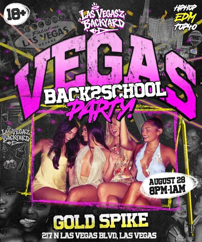 LAS VEGAS BACK TO SCHOOL PARTY — event flyer