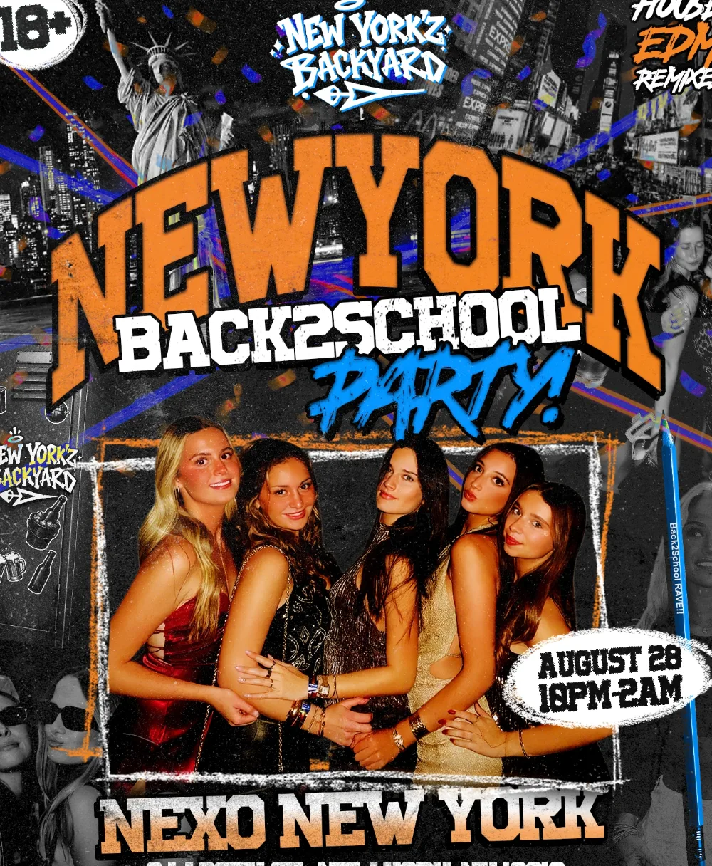 New York Back to School Party — event flyer