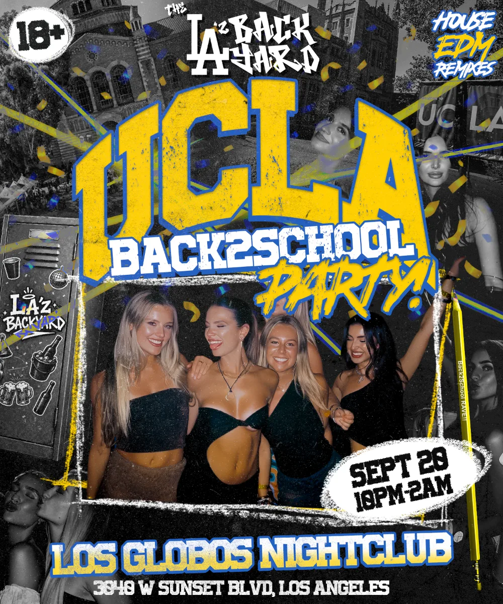UCLA BACK TO SCHOOL PARTY — event flyer