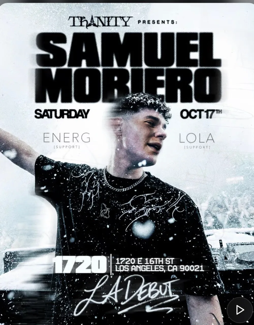 Samuel Moriero — event flyer