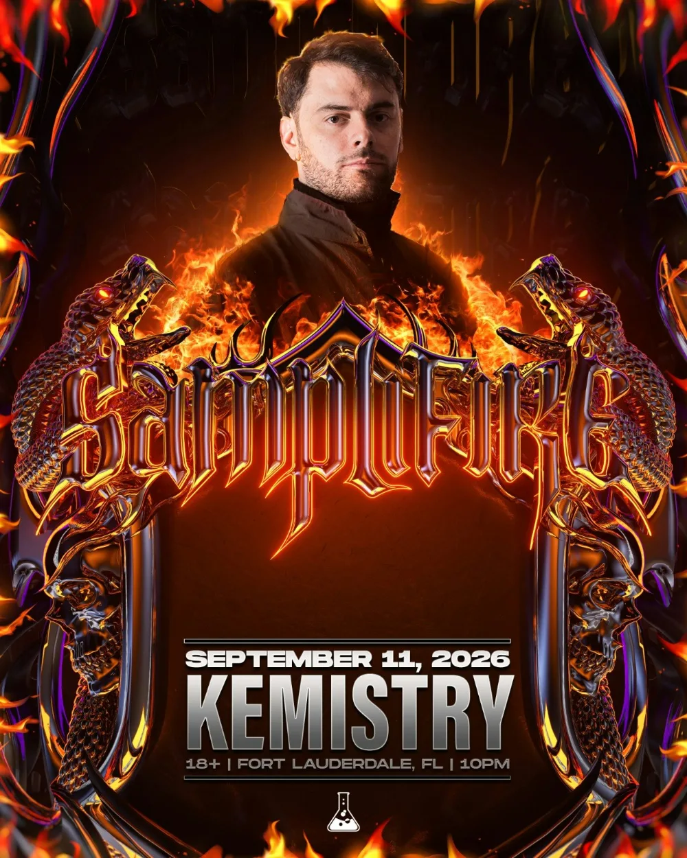 Samplifire — event flyer