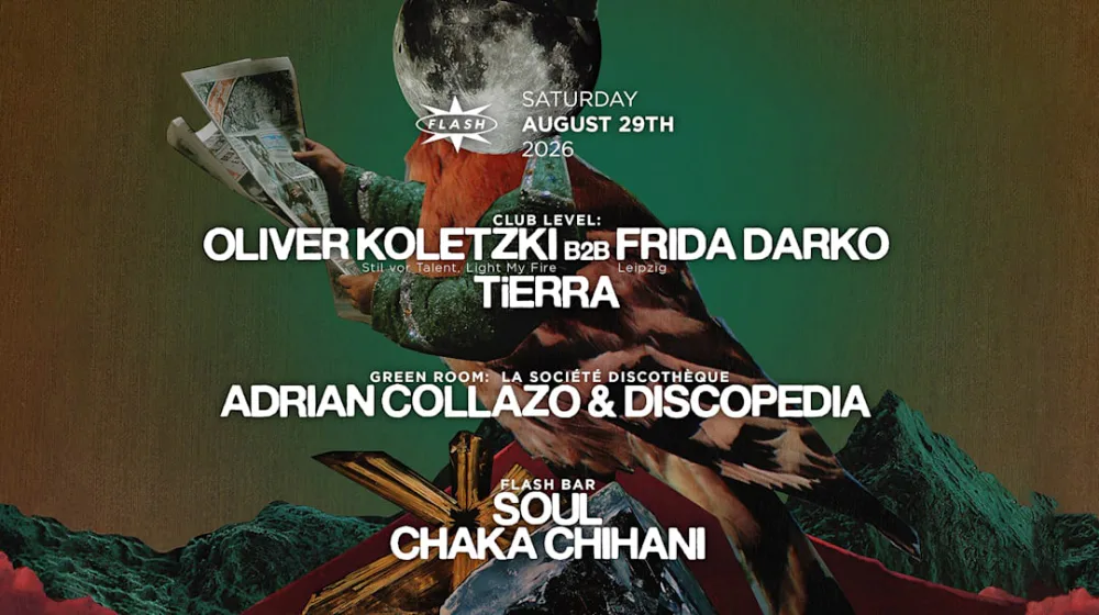 Oliver Koletzki, Frida Darko, Tierra — event flyer