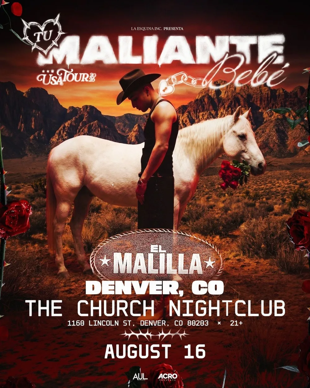 Tu Maliante Bebe Tour — event flyer