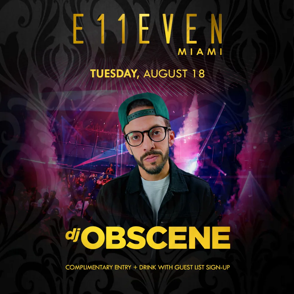 DJ Obscene — event flyer