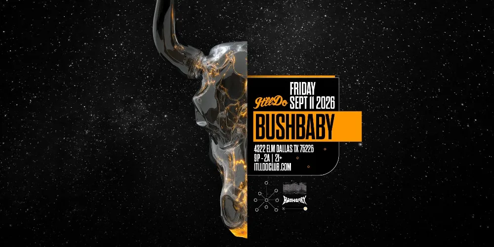Bushbaby — event flyer