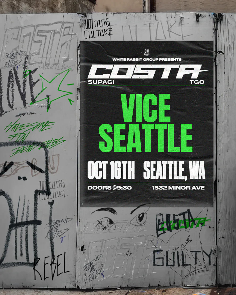 WRG Presents Costa — event flyer