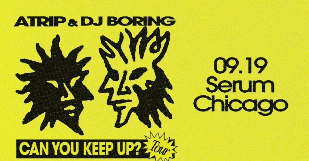 DJ Boring, ATRIP — event flyer