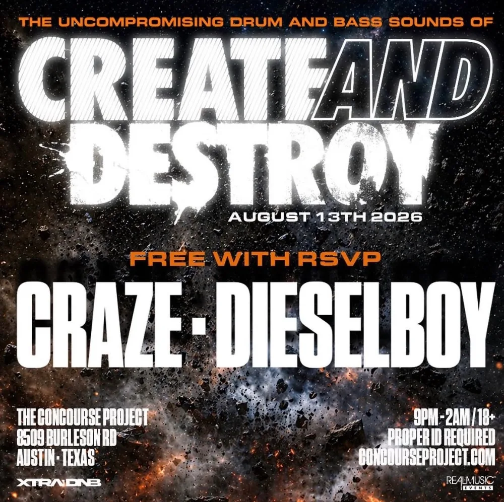 CREATE AND DESTROY — event flyer