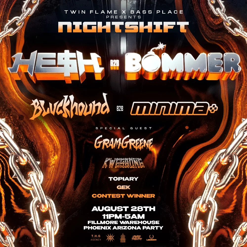 Twin Flame X Bass Place Present - Night Shift w/ — event flyer