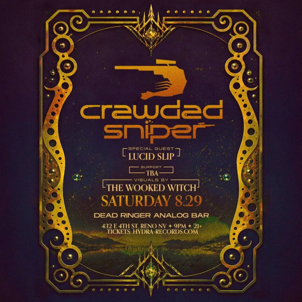 Crawdad Sniper, Lucid Slip — event flyer