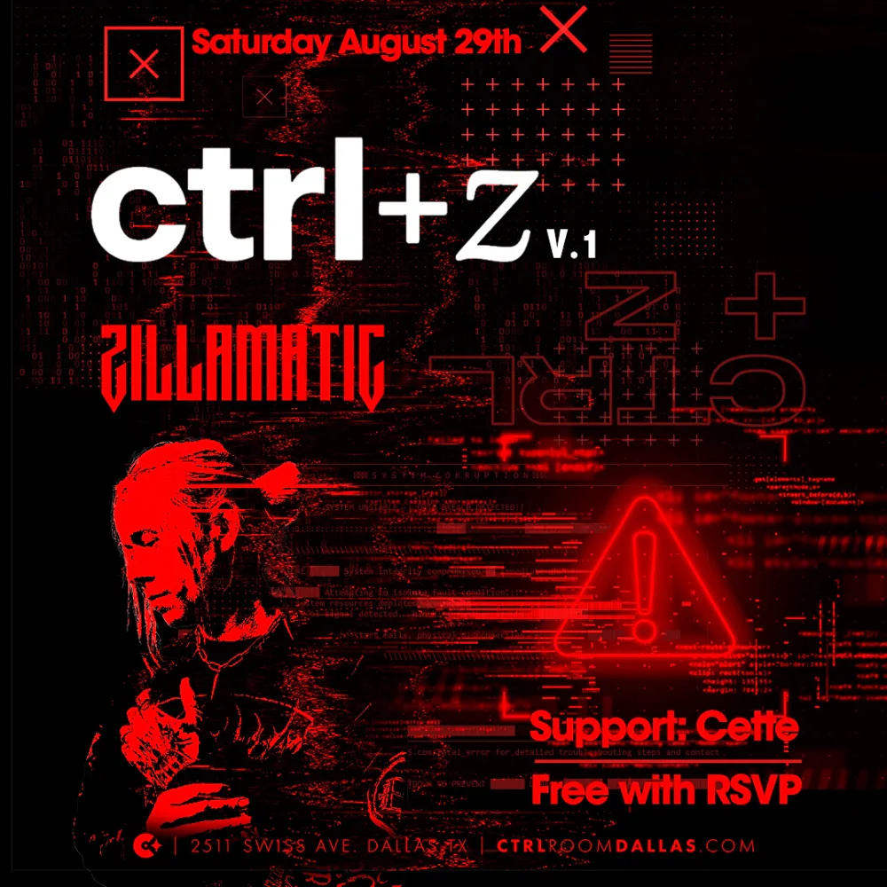Zillamatic — event flyer