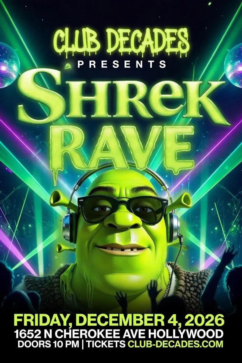 Shrek Rave — event flyer