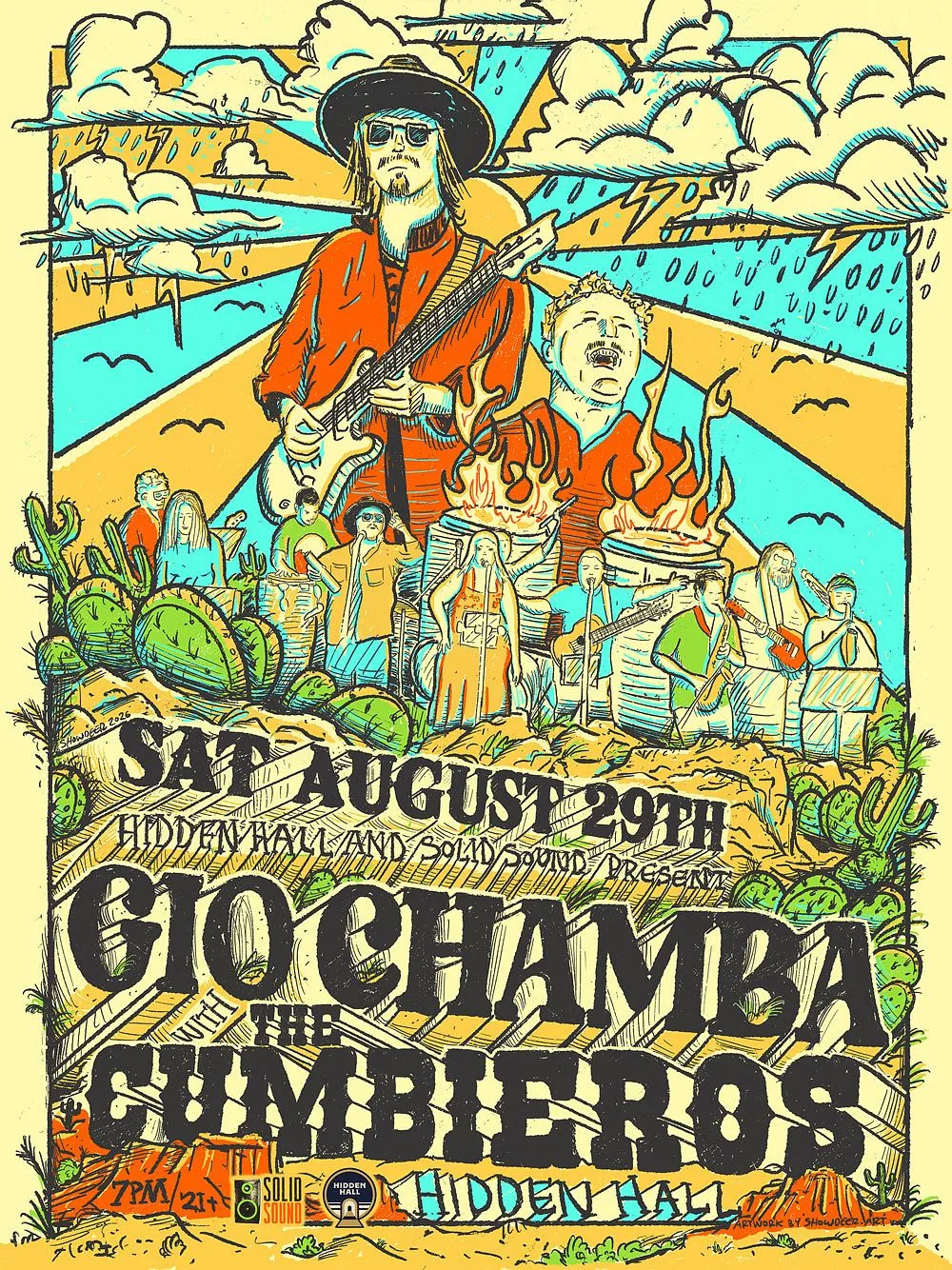 El Dusty, Gio Chamba — event flyer