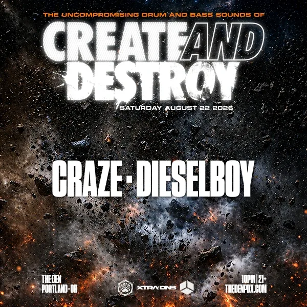 Craze, Dieselboy — event flyer
