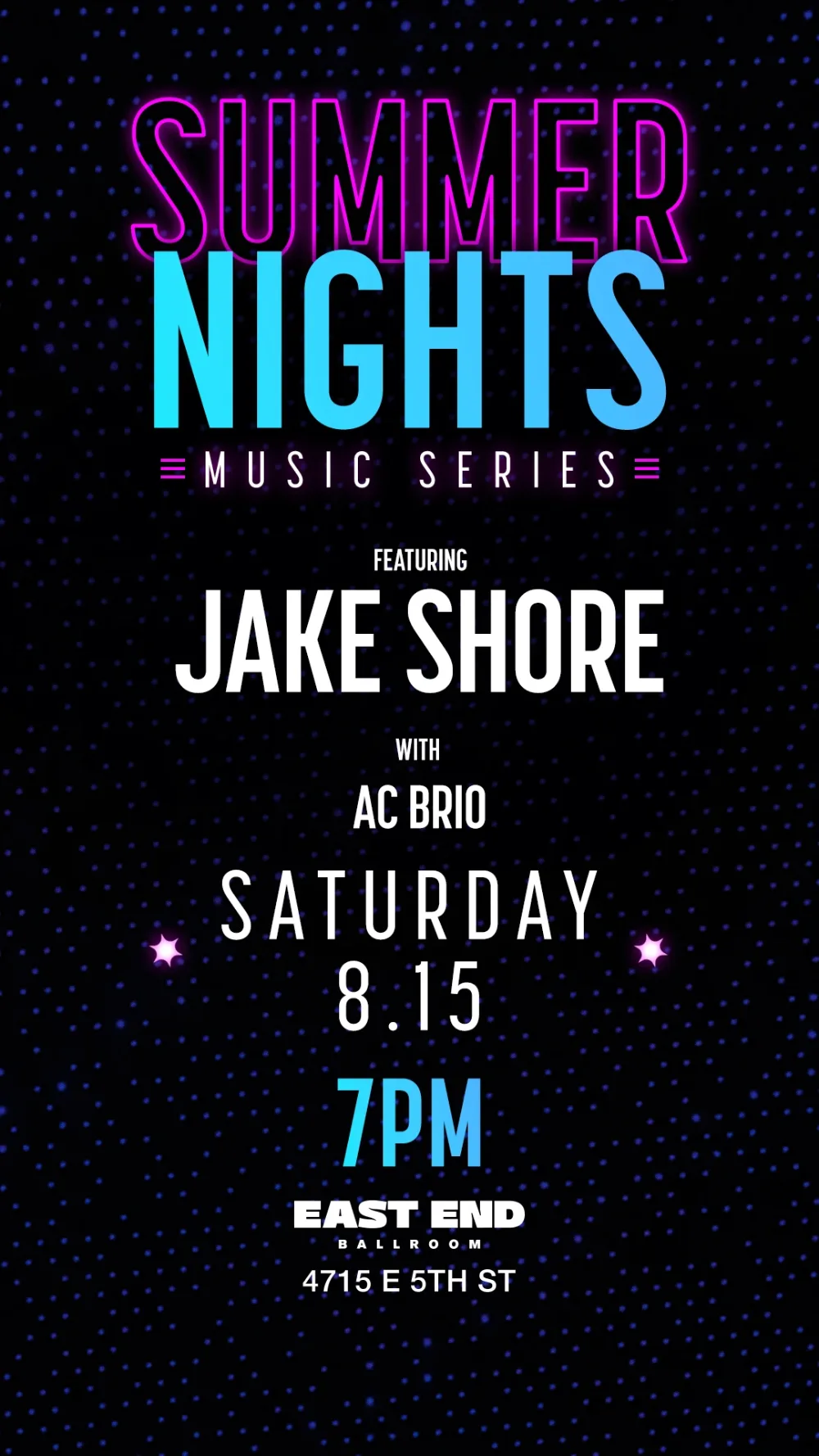 Summer Nights Music Series — event flyer
