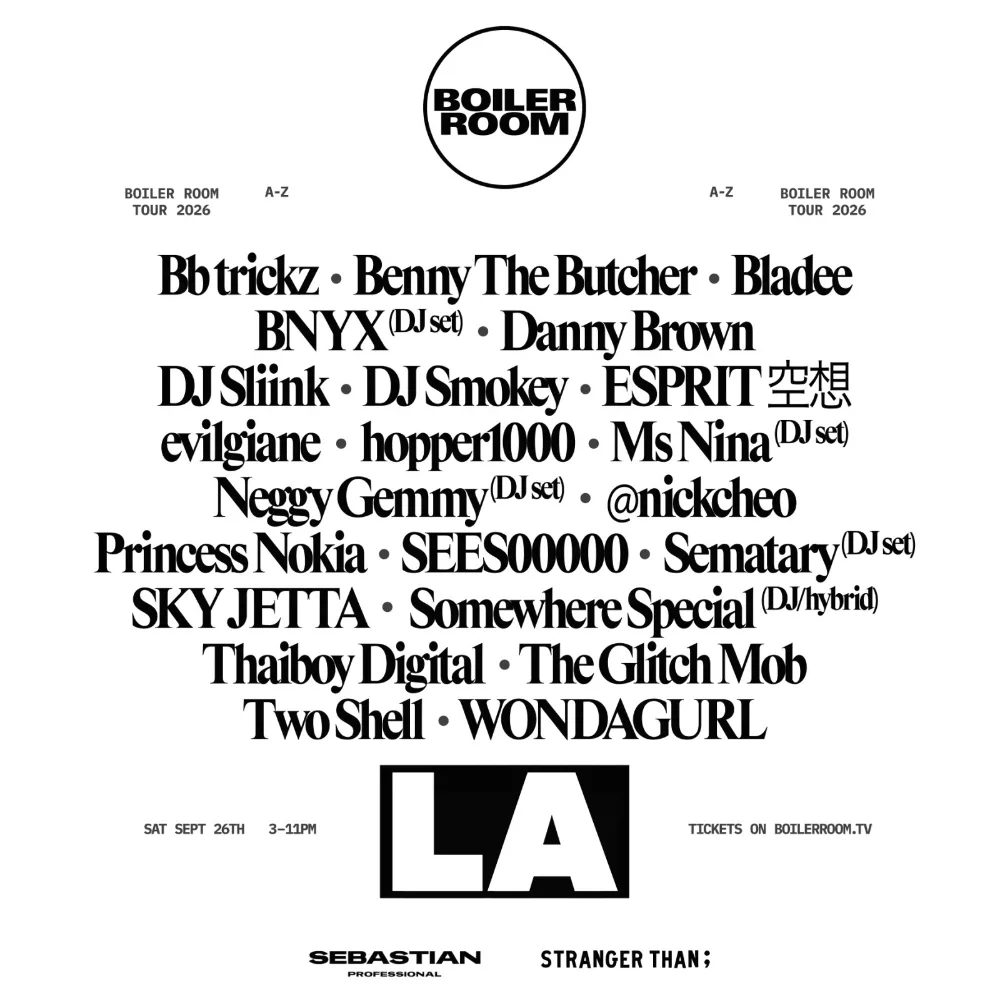 Bladee, Thaiboy Digital, DJ Smokey, EVILGIANE — event flyer