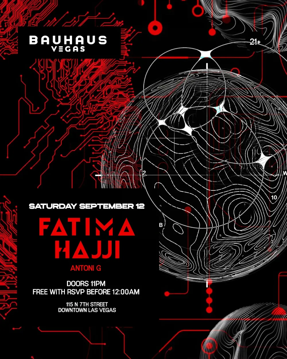 Fatima Hajji — event flyer