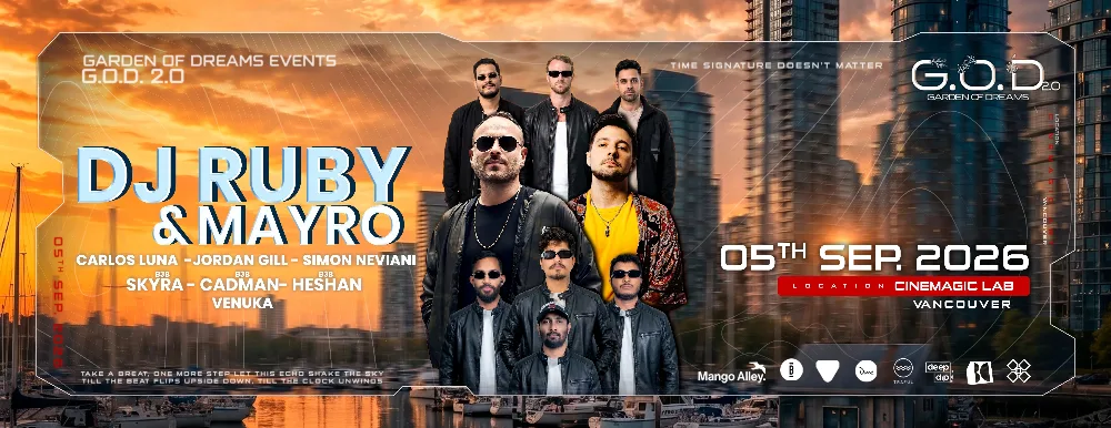 DJ Ruby — event flyer