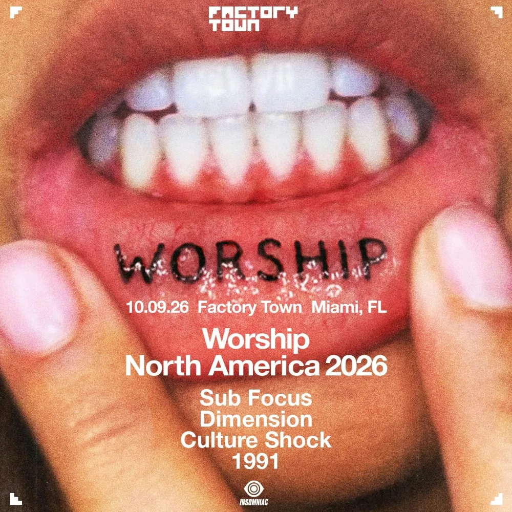 WORSHIP (Sub Focus x Dimension x Culture Shock x 1991), Sub Focus, Dimension, Culture Shock, 1991 — event flyer