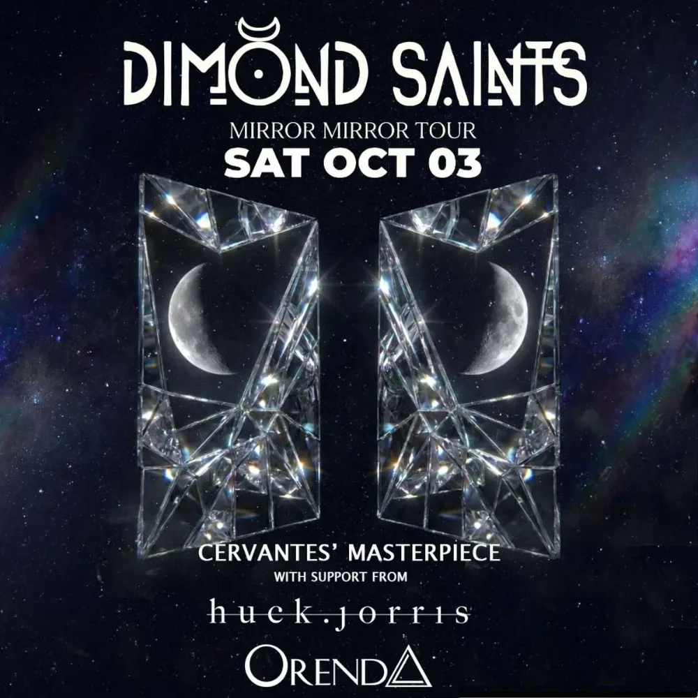 Dimond Saints, Huck.Jorris, Orenda — event flyer