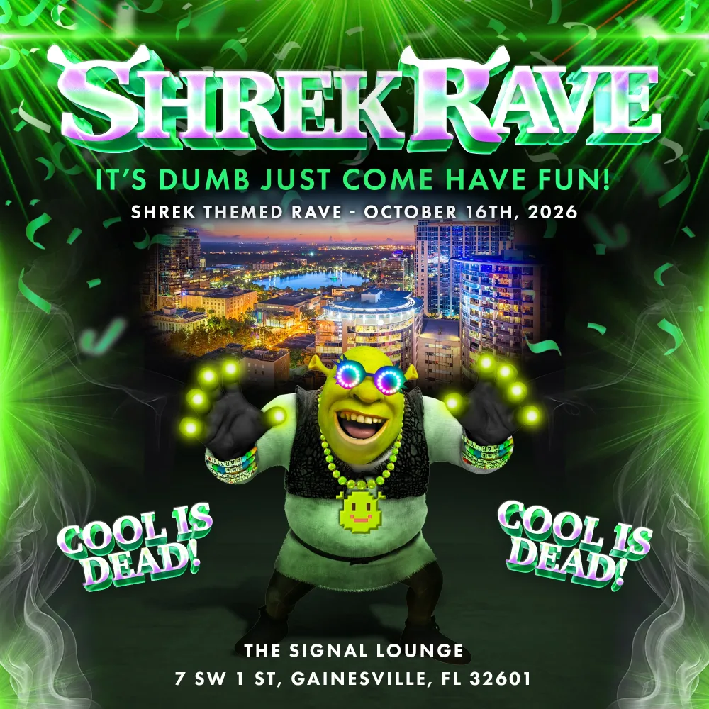 Shrek Rave — event flyer