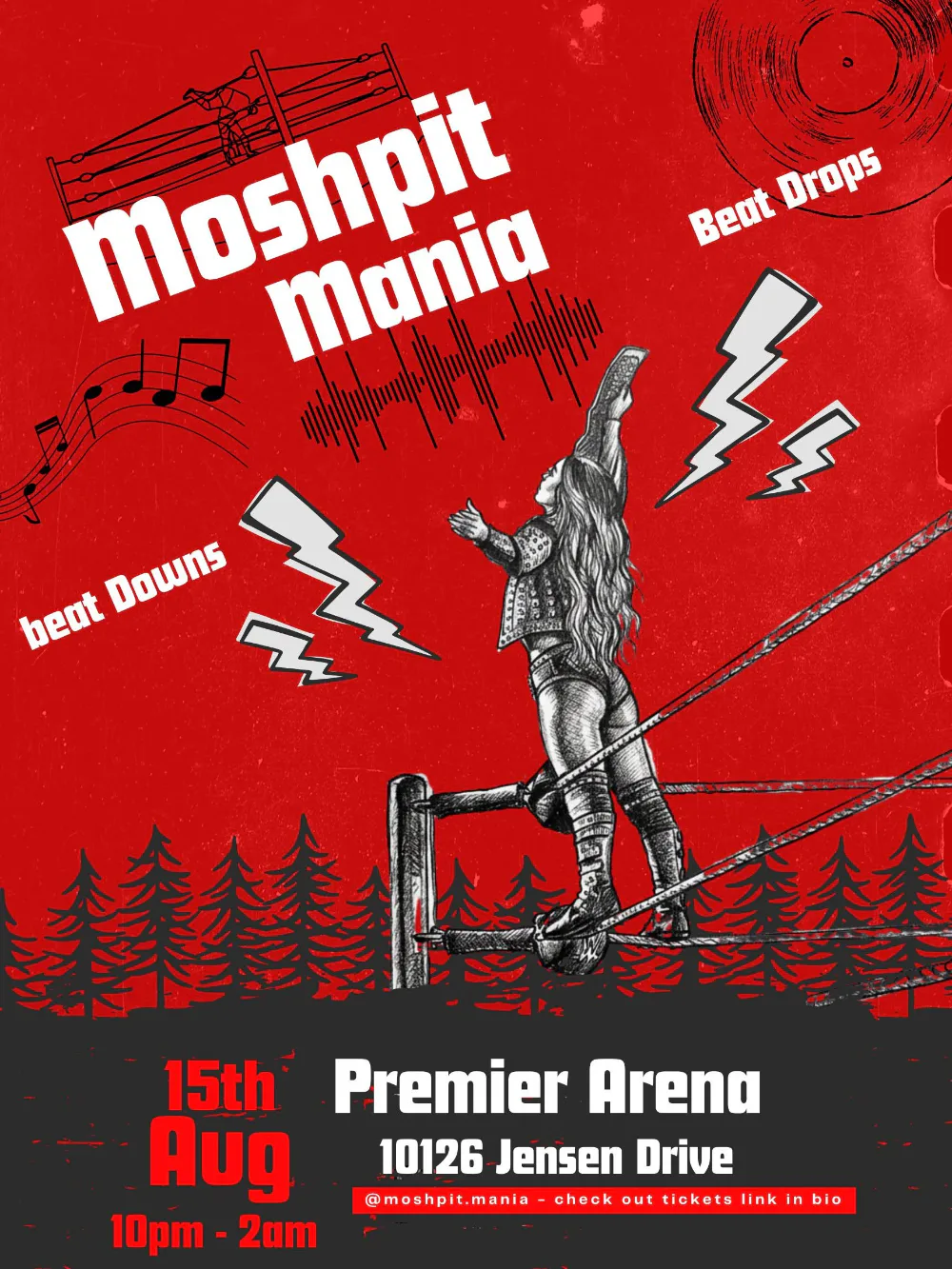 Moshpit Mania — event flyer