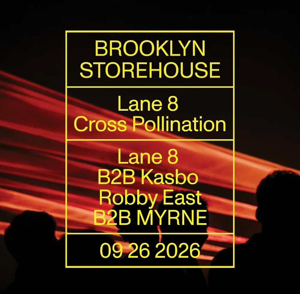 Lane 8, Kasbo, Robby East, MYRNE — event flyer