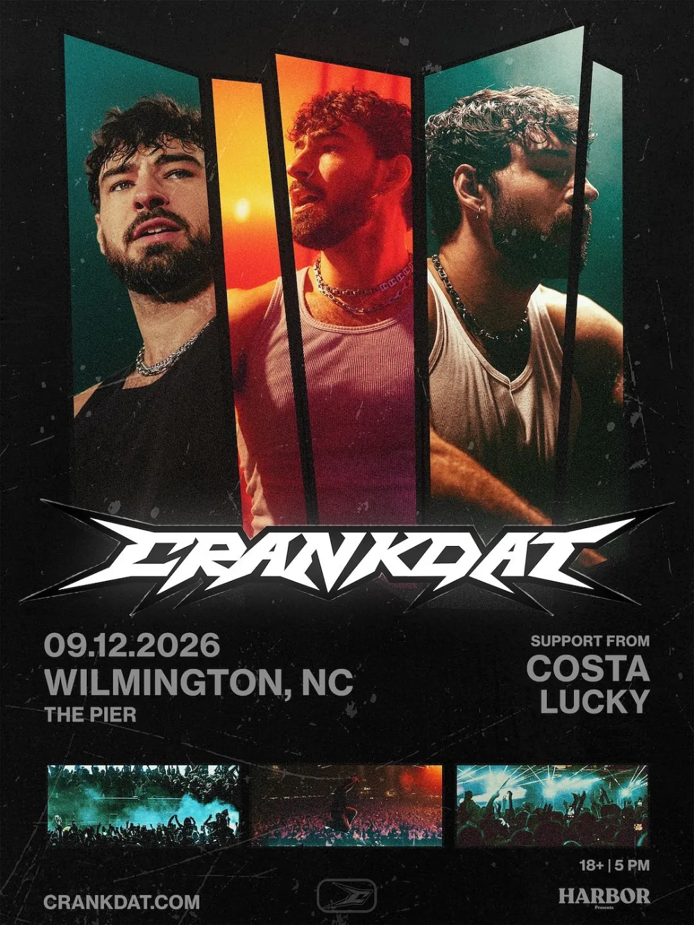 Crankdat, Costa (DC), LUCKY — event flyer