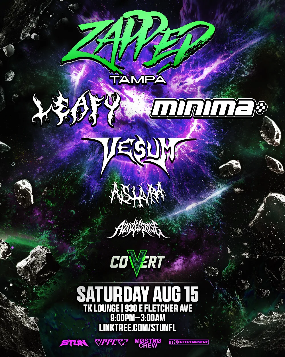 ZAPPED TAMPA — event flyer