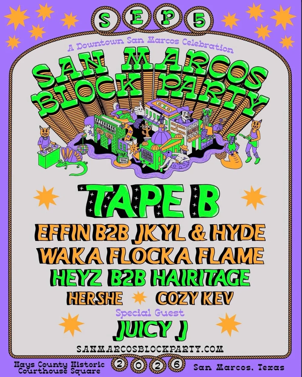 San Marcos Block Party — event flyer
