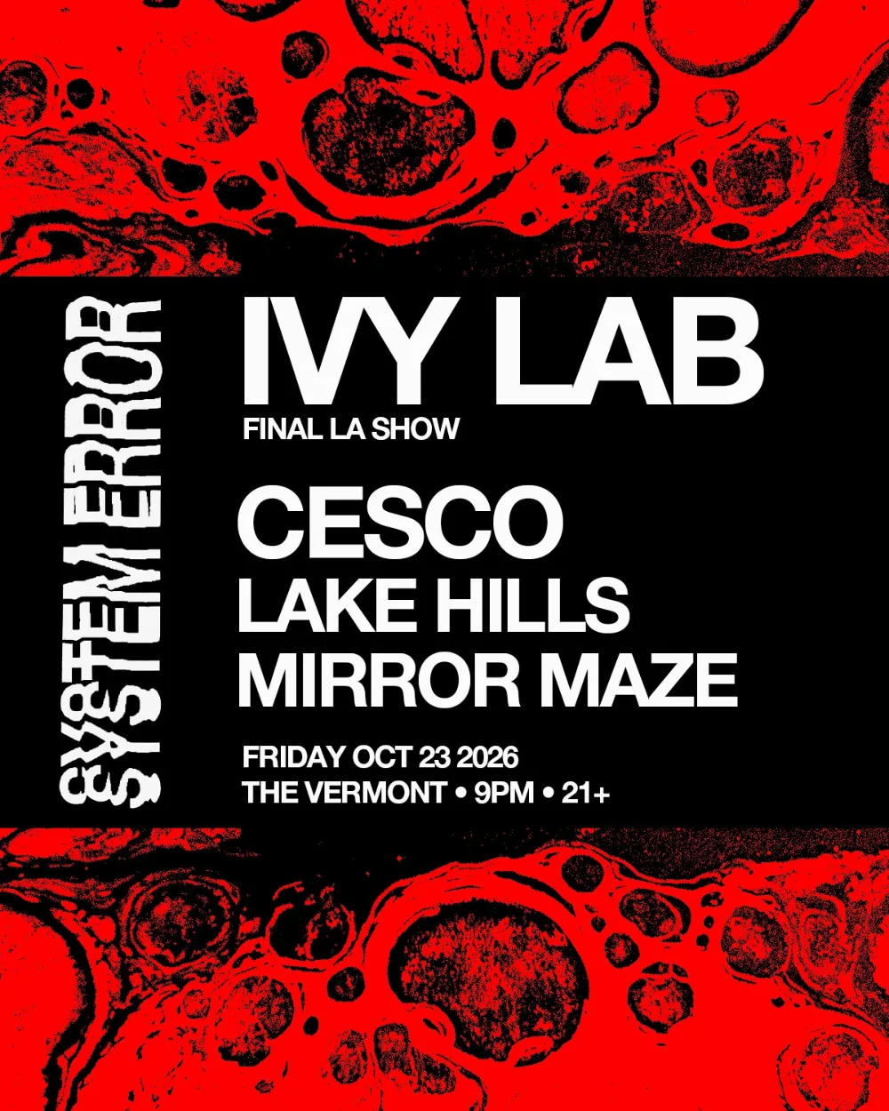 System Error — event flyer