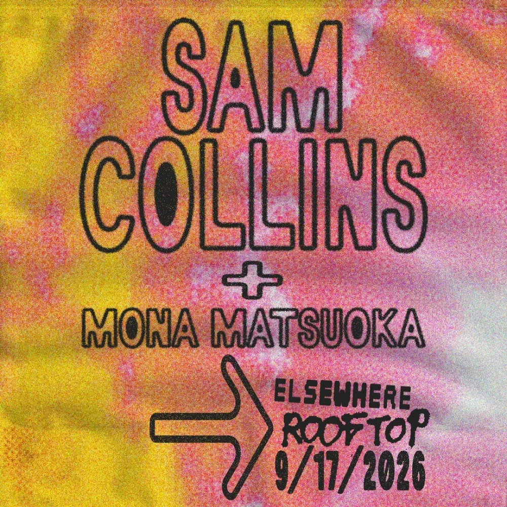 Sam Collins, Mona Matsuoka — event flyer