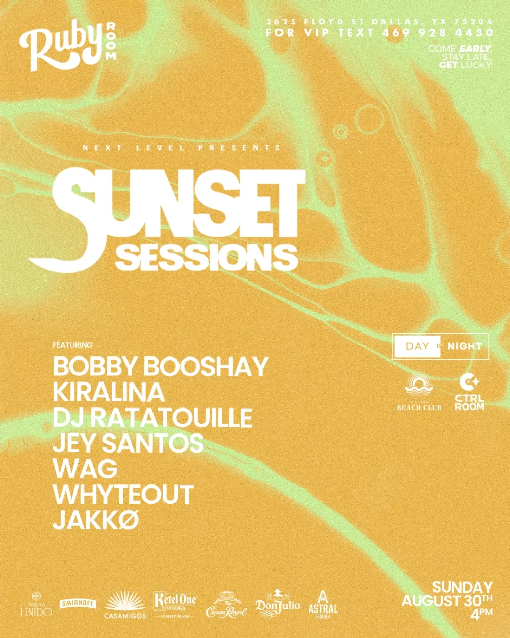 Sunset Sessions — event flyer