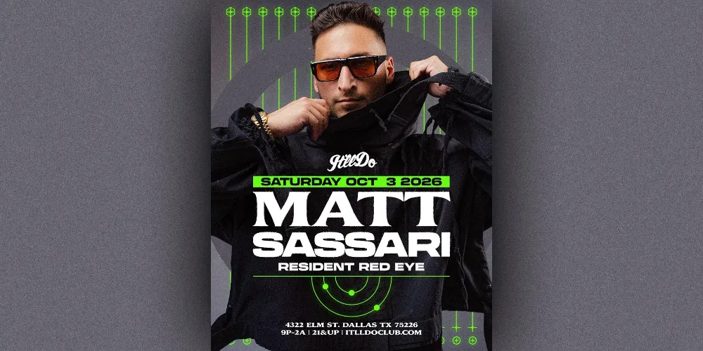 Matt Sassari — event flyer