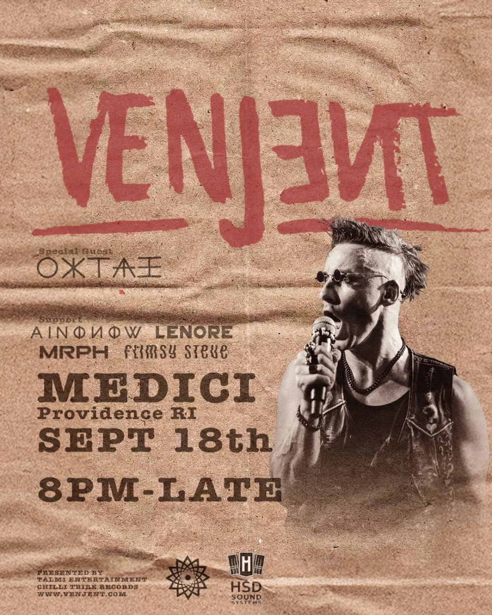 Venjent — event flyer