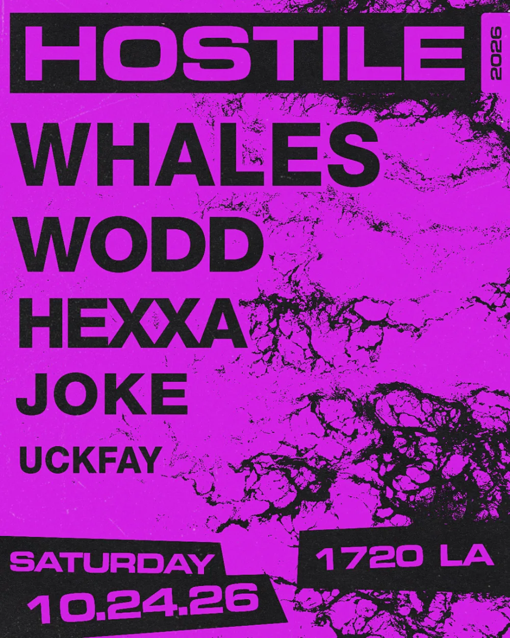 HOSTILE — event flyer