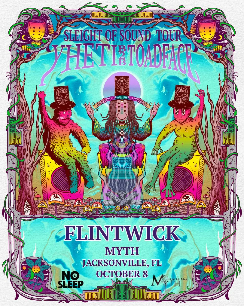 Yheti, Toadface — event flyer