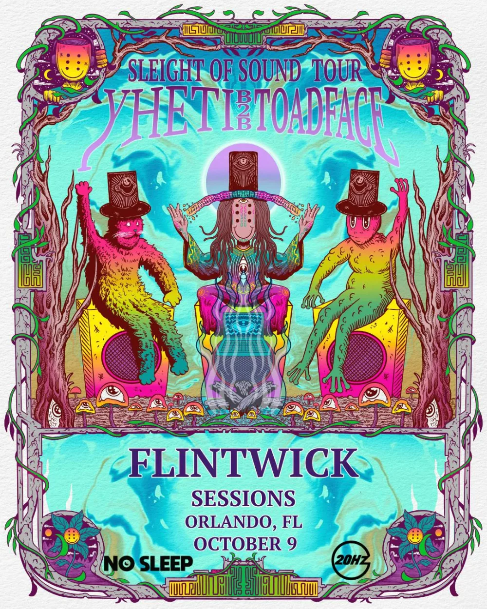 Yheti, Toadface — event flyer