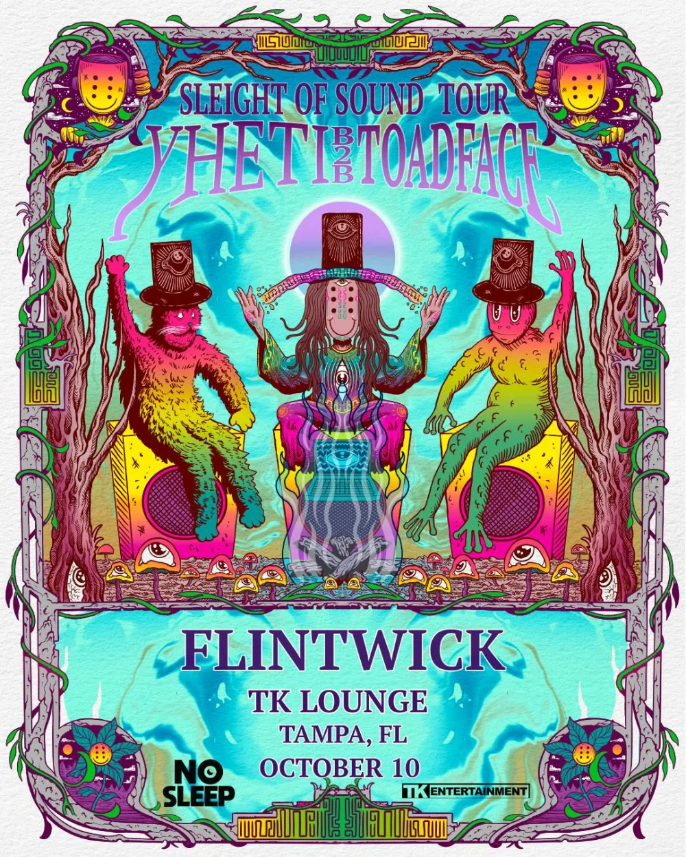 Yheti, Toadface — event flyer