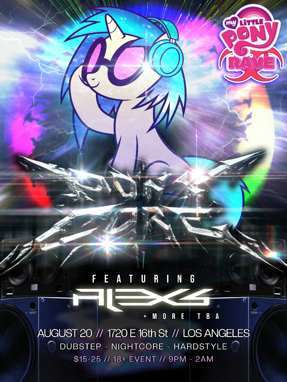 My Little Pony Rave — event flyer