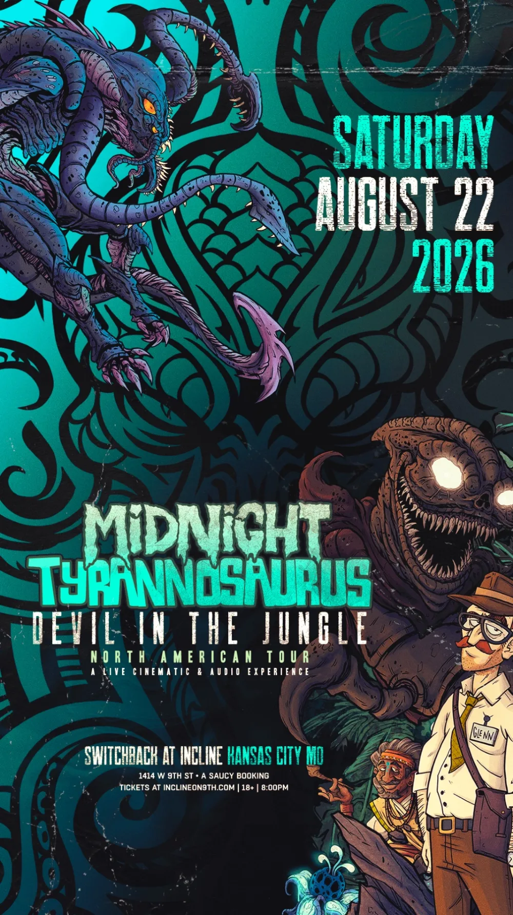 Midnight Tyrannosaurus — event flyer